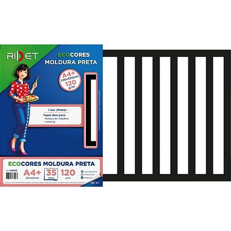 Bloco para Educacao Artistica Moldura PTA A4 120G.35F.23X32C