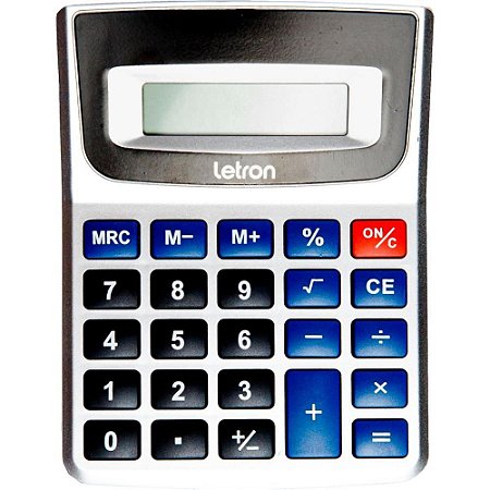 Calculadora de Mesa 12 DIG. Prata Duo C/BATERIA