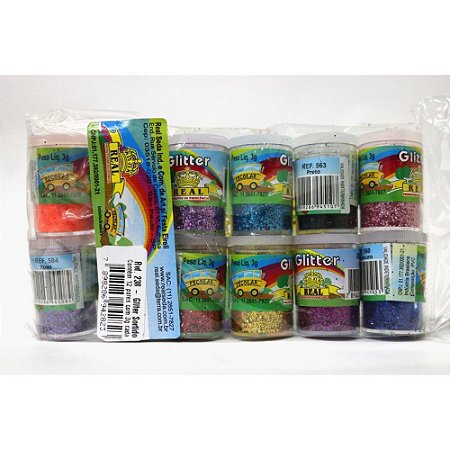Glitter PVC Sortido Potes 3G.