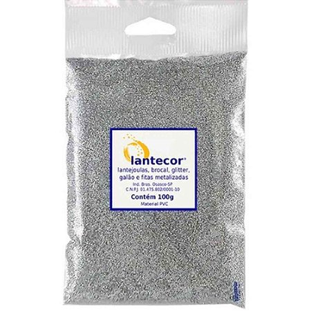 Glitter PVC Prata 100G. (7898461578373)