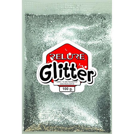 Glitter PVC Prata 100G.