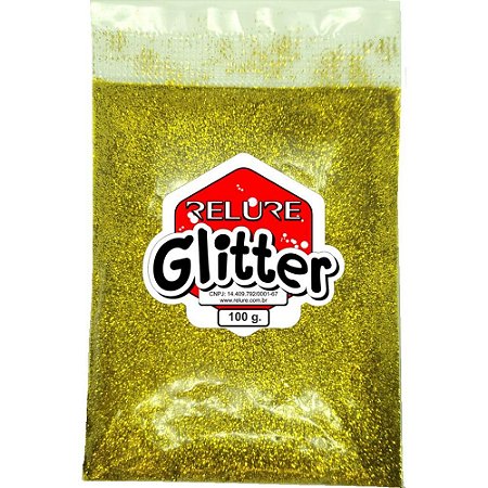 Glitter PVC Ouro Brilho 100G.