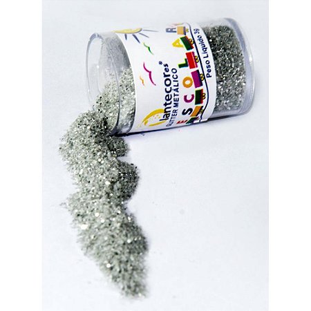 Glitter PVC Prata Potes 3G.
