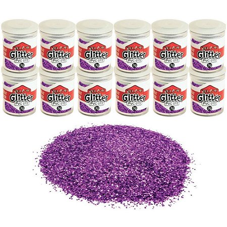 Glitter PVC Roxo Potes 3G. (7898413661443)