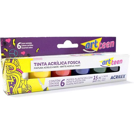 Tinta Acrilica ACRYLIC Colors 15ML 6 Cores