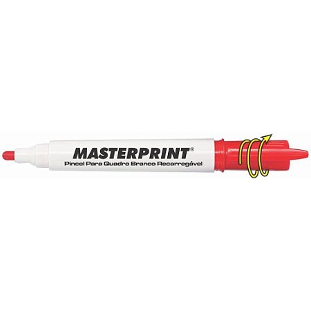 Pincel Quadro Branco MP 619 Vermelho Recarregavel
