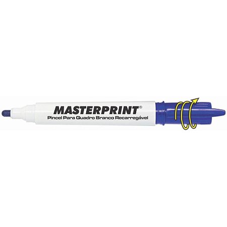 Pincel Quadro Branco MP 619 Azul Recarregavel