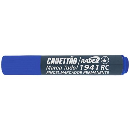 Pincel Marcador Permanente Ponta CHANF. Recarregavel AZ. CX.C/12