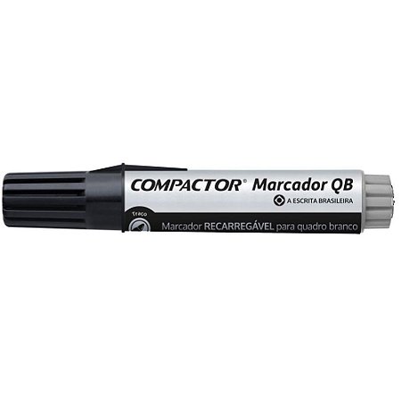 Pincel Quadro Branco Preto C/2 Pontas e Reab. 30ML.