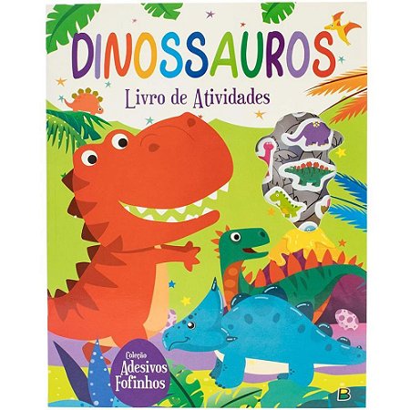 Livro com Adesivos Dinossauros Fofinhos 21X28 24P