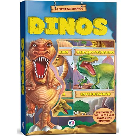Livro Brinquedo Ilustrado BOX Dinos C/6 Mini Livros