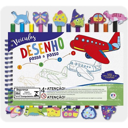 Livro Brinquedo Ilustrado KIT Divertido Veiculos