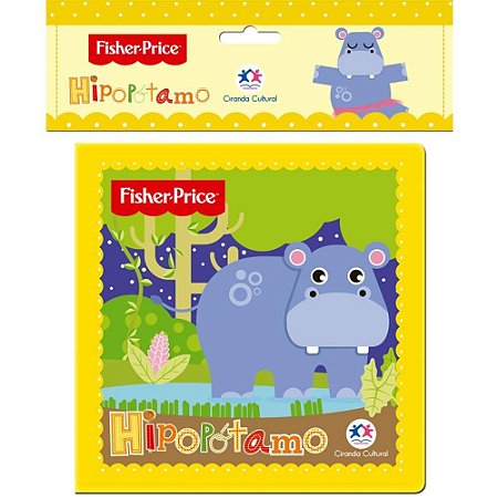 Livro para Banho Fisher Price Hipopotamo 14X14