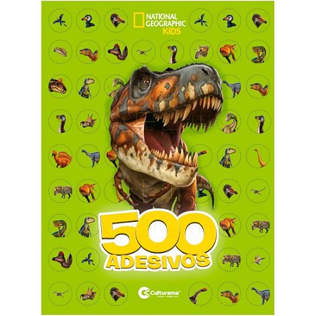 Livro com Adesivos Dinossauros 40P C/500 Adesivos