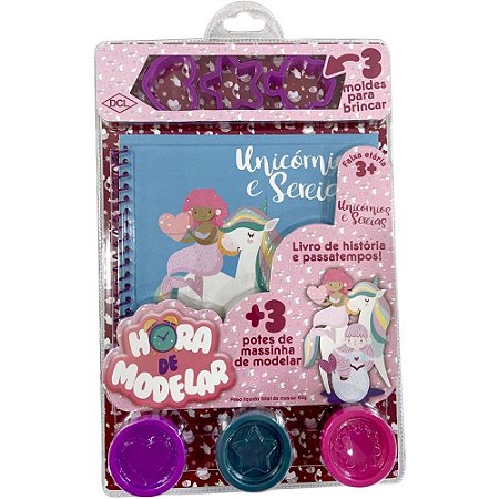 Livro Brinquedo Ilustrado Hora de Modelar Unicornios C/M