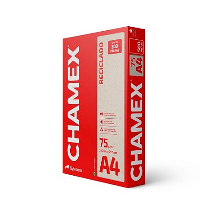 Papel Sulfite A4 Reciclado Chamex ECO 75G 500 FLS.