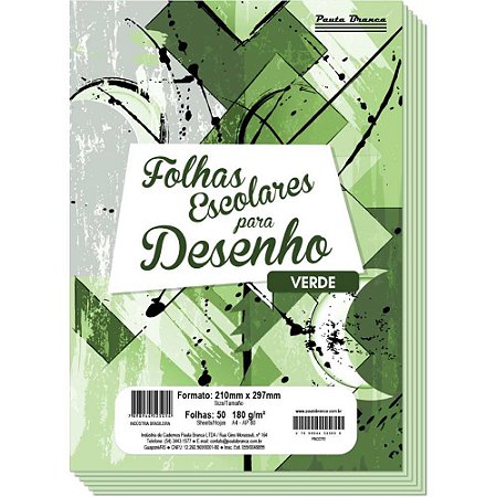 Papel Sulfite A4 Colorido AP60 180G 60KG. Verde 50FLS.
