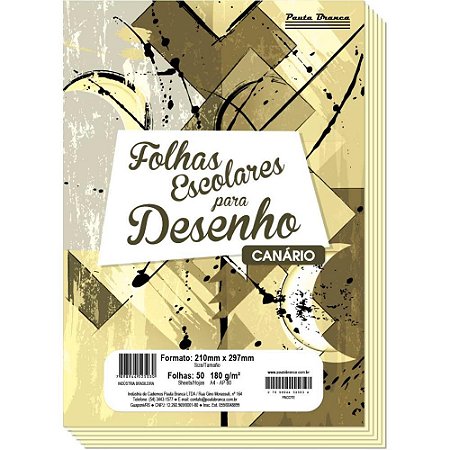 Papel Sulfite A4 Colorido AP60 180G 60KG. Canario 50FLS.