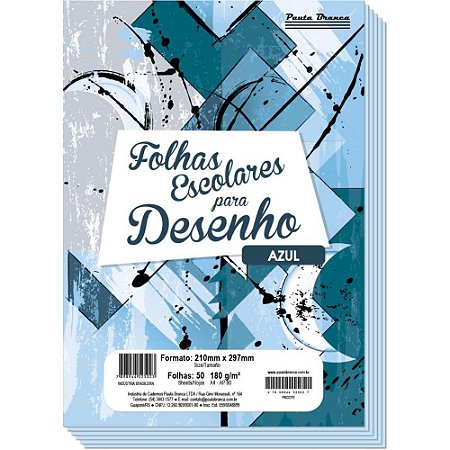 Papel Sulfite A4 Colorido AP60 180G 60KG. Azul 50FLS.