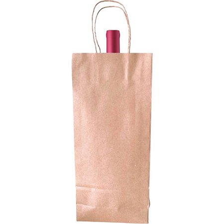 Embalagem para Garrafa Sacola KRAFT 35X15X8CM