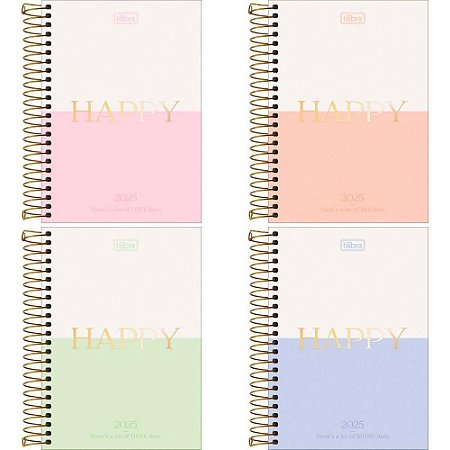 Agenda 2025 HAPPY CD ESP 176FLS 129X187MM PCT.C/05