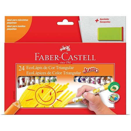 Lapis de COR Jumbo Ecolapis 24 Cores Decorado