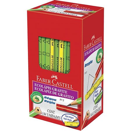 Lapis Preto Triangular Ecolapis Regua Sortidos