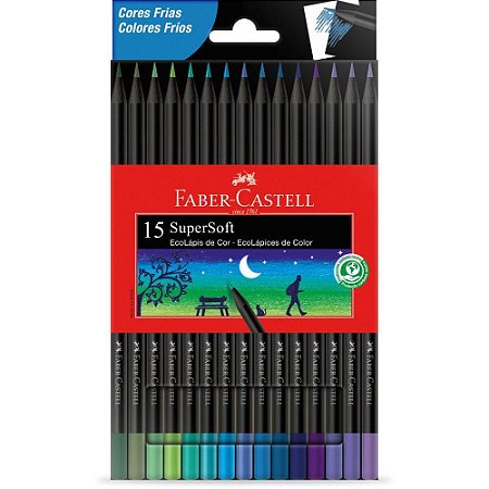 Lapis de COR Redondo Supersoft 15 Cores Frias