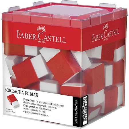 Borracha Branca FC MAX Pequena Plastica Vermel