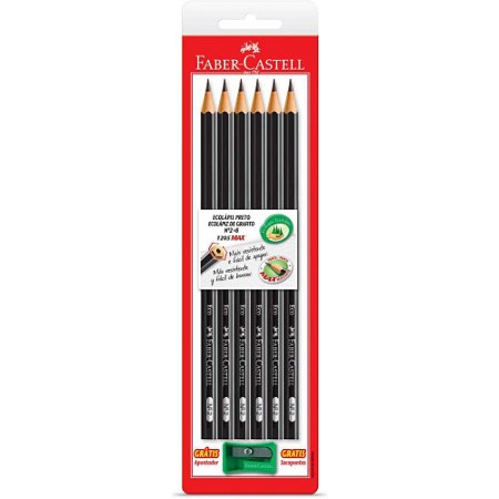 Lapis Preto Sextavado 1205 MAX N.2B C/ Apontador