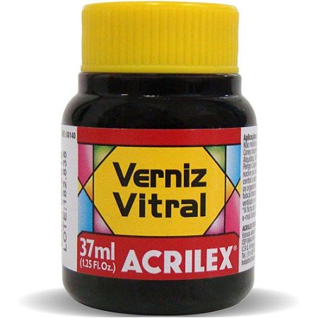 Verniz Vitral Vermelho Fogo 37ML.ACRILEX  PCTE C/6