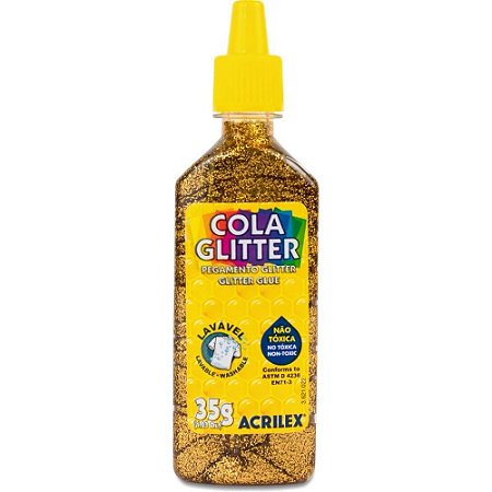 Cola com Glitter Tubo 35G. Ouro