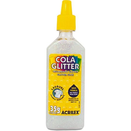 Cola com Glitter Tubo 35G. Cristal
