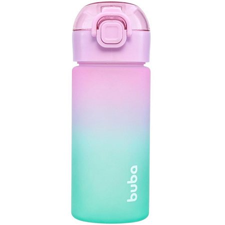 Garrafa Plastica Degrade Rosa 450ML. Fliptop
