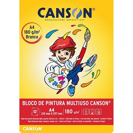 Bloco para Educacao Artistica Pintura Multius A4 180G 12F BR