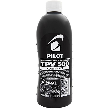 Tinta Plastico e Vinil TPV Preta 500ML