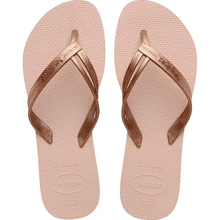 Chinelo Havaianas Feminino Elegance 37/8 Rosa Ballet PAR