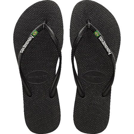 Chinelo Havaianas Feminino SLIM Brasil 39/0 Preto PAR