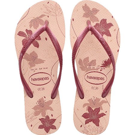 Chinelo Havaianas Feminino SLIM Organic 39/0 ROSA/ROSE GO PAR