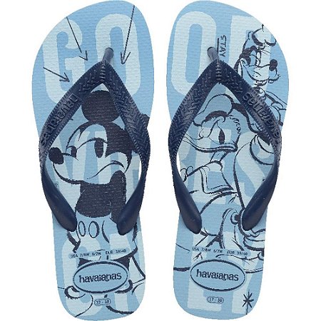 Chinelo Havaianas Licenciado TOP Disney 37/8 Azul Lavanda PAR