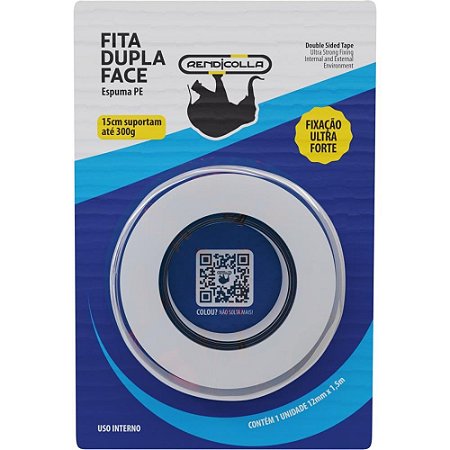 Fita Dupla Face Espuma 19MMX1.5M