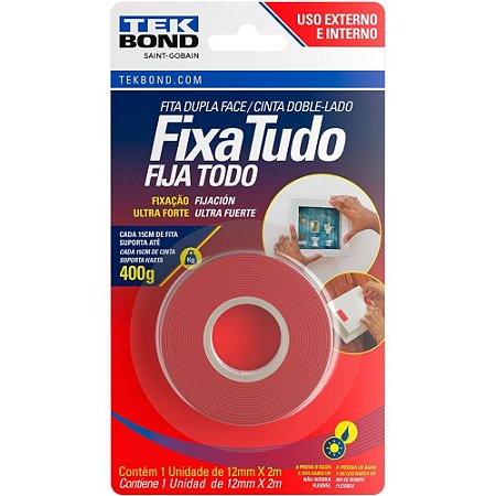 Fita Dupla Face Fixa Tudo Acr.uso EXTE.12MMX2M