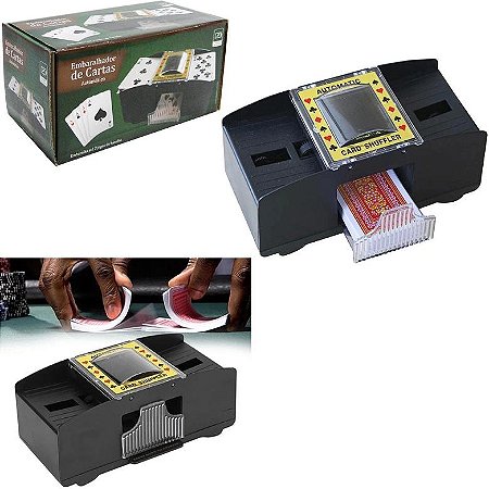 Embaralhador de Cartas Automatico a Pilha 20,5X9,5X9,5CM