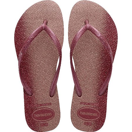 Chinelo Havaianas Feminino SLIM GLOSS 39/0 Amaranto PAR