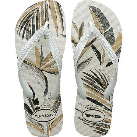 Chinelo Havaianas Masculino Aloha 41/2 BRANCO/VERDE Olive PAR