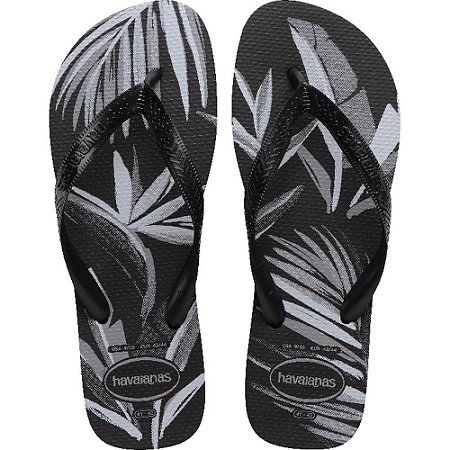 Chinelo Havaianas Masculino Aloha 43/4 PRETO/CINZA PAR