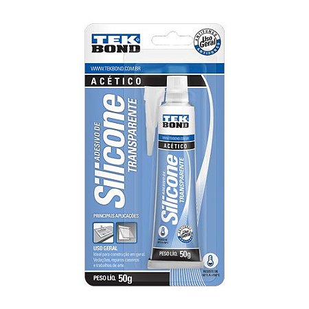 Silicone Transparente Blister 50GR Tekbond - UNID