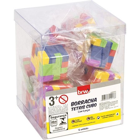 Borracha Decorada Tetris Cubo 6 em 1
