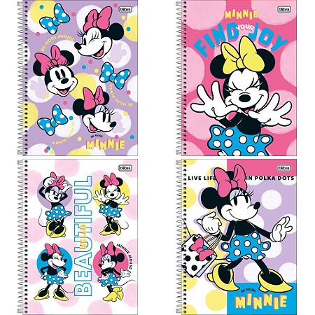 Caderno 01X1 Capa Dura Minnie 80FLS FIT PCT.C/04