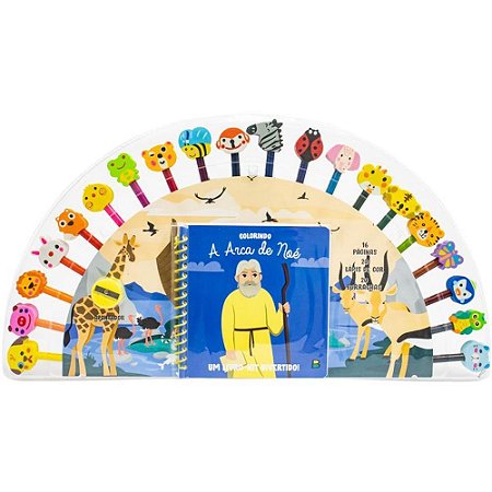 Livro Brinquedo Ilustrado KIT Divertido ARCA de Noe